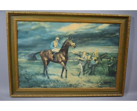 A Gilt Framed Racing Print, 84 x 56cms 