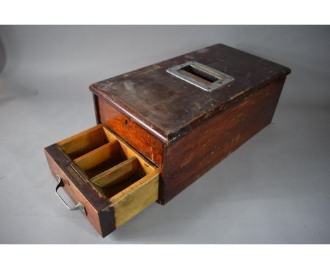 A Vintage Wooden Shop Till, 48cms Long 