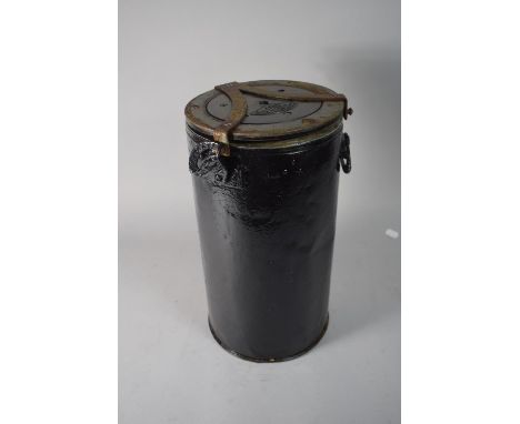 A Vintage Military Cylindrical Vacuum Flask, 36cms High 