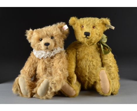 Two Steiff for Harrods Limited Edition teddy bears: a Musical 1920s bear, 1876 of 2000, 1991; and The Poet Bear, 994 of 2000,