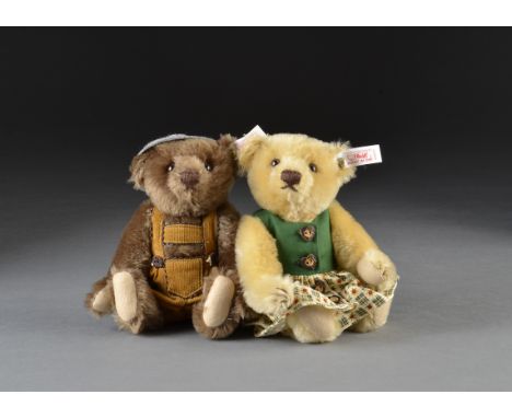 Steiff Limited Edition Austria Bears 1997, brother and sister bears, 1180 of 1847, in original box with certificate