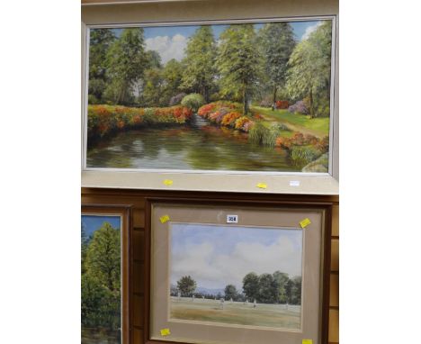 Rosemary Bramly signed watercolour, two prints by Henry, first - limited edition (5/50) print - male figure digging, signed a
