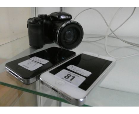 Two Apple iphones and a Fujifilm digital camera all bought as seen