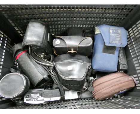 A quantity of cameras, camera lenses etc 