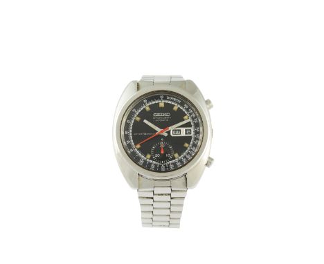 SeikoSpeedtimer model with ref. nº6139-6012. Automatic mechanical movement (Cal. 6040T) with chronograph function, date and d