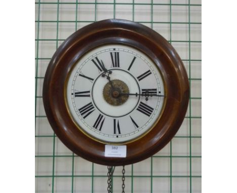 A Victorian Lovejoy &amp; Co. postman's wall hanging alarm clock 