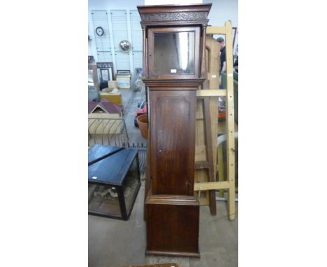 An 18th Century oak longcase clock case 