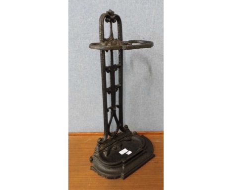 A Victorian cast iron stick stand 