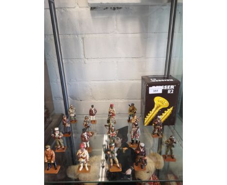 Shelf of del prado military figures. 