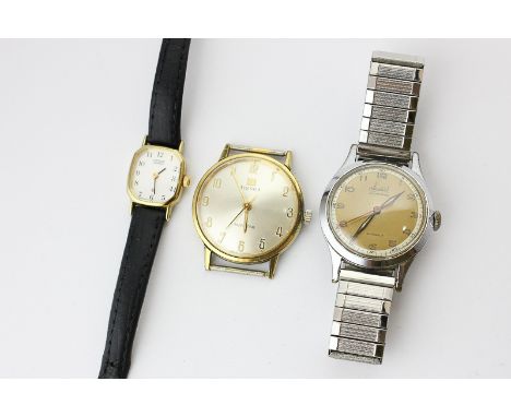 A rolled gold Tissot Seastar watch and a Accurist watch and a ladies Citizen watch