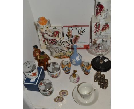 Ceramics - a Royal Worcester egg coddler; Wedgwood; crested mug;  etc 