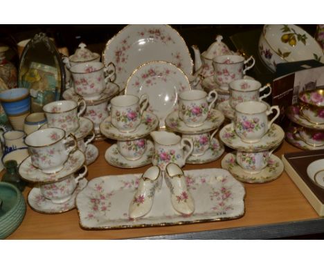 Ceramics - a Paragon Victoriana Rose pattern part tea service; Royal Albert Moss Rose pattern coffee cups and saucers;  etc 