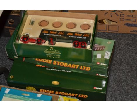 Eddie Stobart Ltd - Corgi, 30th Anniversary 1970 - 2000, scale model, of five tractor units, MAN Renault Premium, ERF Leyland