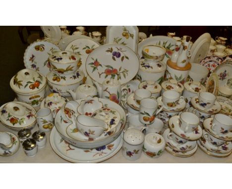  Royal Worcester Evesham  - dinner plates, serving dishes, tureens, cups, saucers;  others