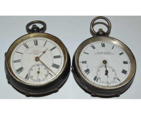 A silver open faced  pocket watch, hallmarked Chester 1907, white enamel dial inscribed 'Best' English Lever, Roman numerals 