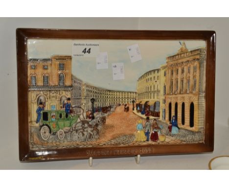 A Beswick Regent Street, 1852, relief moulded rectangular plaque
