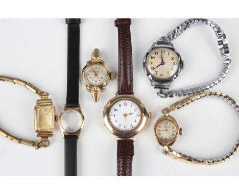 A 9ct gold circular cased lady's wristwatch, the gilt jewelled lever movement detailed 'B &amp; Co Swiss made', 9ct inner cas