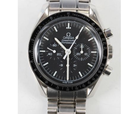 An Omega Speedmaster Professional 'Moon Watch' chronograph steel cased gentleman's bracelet wristwatch, Ref. 145.0022/345.002