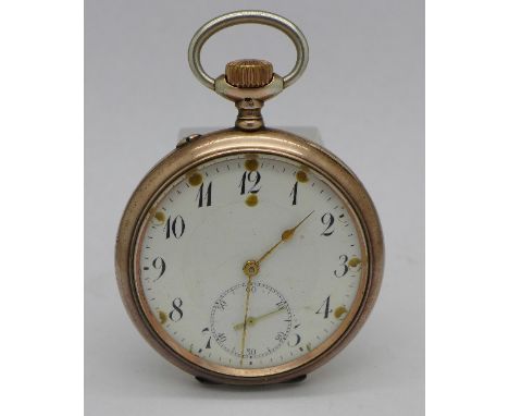 An IWC pocket watch, the .800 silver case and movement marked IWC, 475092, 31457