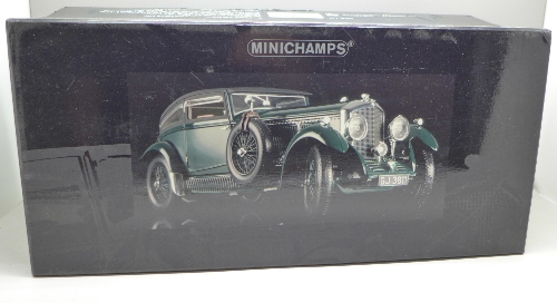 A Minichamps Bentley Speed Six The Blue Train Car Boxed
