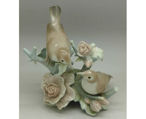 A Lladro figure group, Nightingale Pair, no. 1228, retired 1981