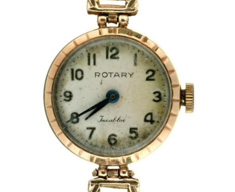 A ROTARY 9CT GOLD LADY'S WRISTWATCH, 21.4G