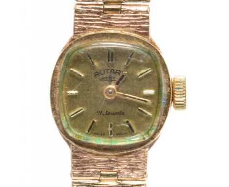 A ROTARY 9CT GOLD LADY'S WRISTWATCH, 15.5G