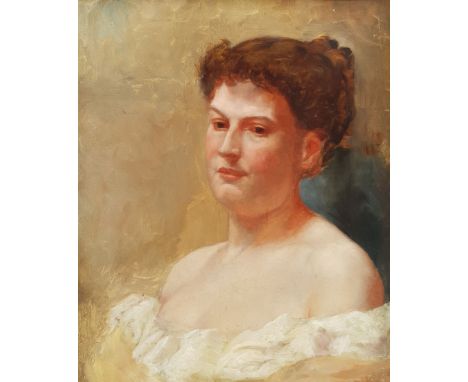 John Walter Paulet St John Mildmay (British 1866-1913): Portrait of a Lady, oil on canvas signed with initials verso 42cm x 3