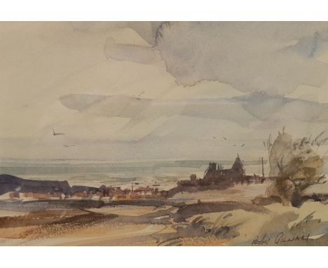 Peter Gilman (British 1928-1984): 'Towards Whitby', watercolour signed, titled and dated 1981 on exhibition label verso 12cm 