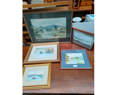 Selection of prints &amp; water colours . 