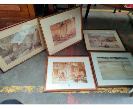 Selection of Russell flint prints. 