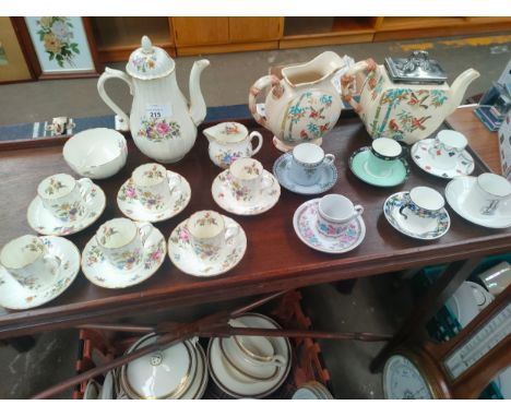Selection of tea wares includes Royal worcester Roake service, Victorian tea pot etc . 