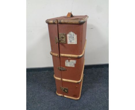 An early twentieth century bentwood shipping trunk