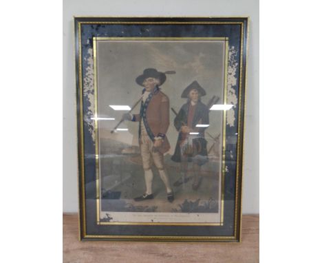 An 18th century colour print - The Society of Goffers at Blackheathe