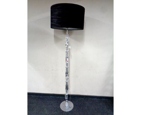 A high quality Bella Figura crystal floor lamp with shade