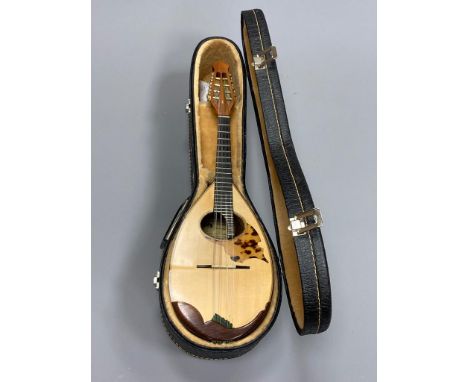 A fine Carlo Mazzaccara bowl back mandolin, cased. CONDITION REPORT: This was purchased directly from the luthier in 2013/201