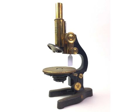 GROUP OF SIX MICROSCOPES, including Ernst Leitz Wetzlar No. 288646 and C Baker 10050, London