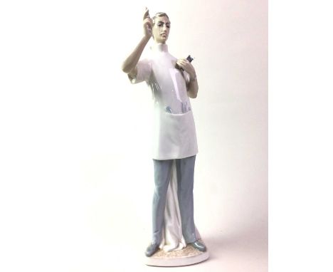 GROUP OF LLADRO FIGURES, AND FURTHER FIGURES one modelled as a male with tools and other Lladro figures, as well as further f