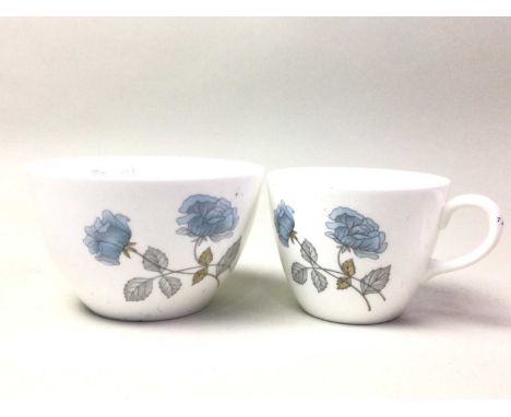 WEDGWOOD PART DINNER AND TEA SERVICE, ICE ROSE PATTERN  comprising cups, saucers, sugar, cream, teapot, coffee pot, saucers, 