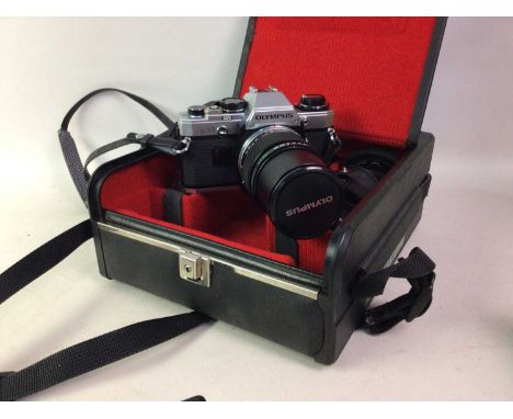 GROUP OF CAMERAS, AND THREE BAGS including an Olympus CM10, cased with accessories, a Weathermatic 35dl and many other camera