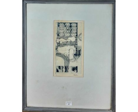 JONATHAN ROBERTSON, BELFAST etching, signed in pencil and numbered 1/5mounted, framed and under glass66cm x 55cm overall 