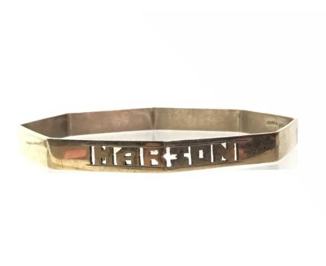 GOLD BANGLE, of octagonal form and marked for nine carat gold6.5cm wideQty: 14g