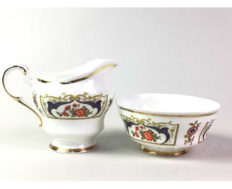 PARAGON CHELSEA PATTERN PART TEA SERVICE, comprising tea pot, sugar, cream, cake plate, plates, saucers and cups