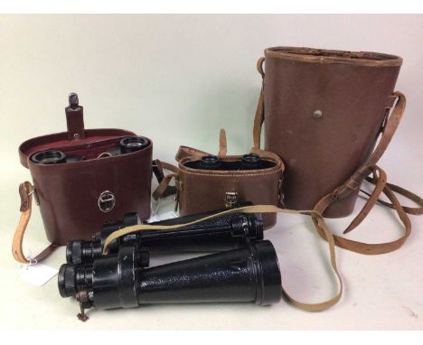 PAIR OF BARR & STROUD BINOCULARS, AND OTHER ITEMS  the binoculars in case, along with another pair of binoculars and a Kodak 