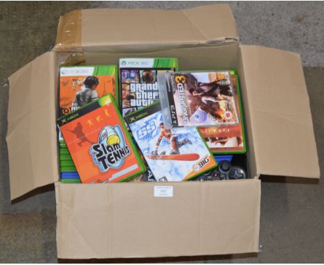 A BOX WITH ASSORTED GAMES CONSOLE GAMES, PLAYSTATION, XBOX ETC     