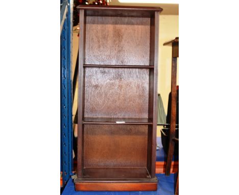 MODERN MAHOGANY OPEN SHELF UNIT     
