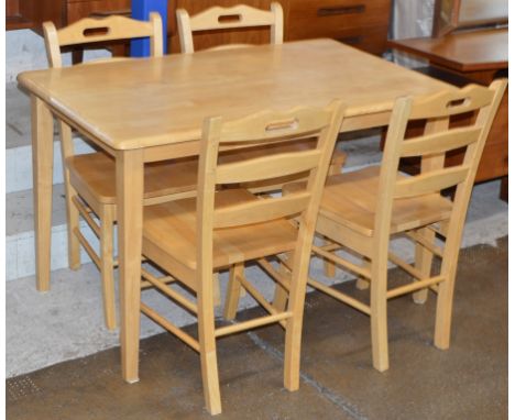 MODERN KITCHEN TABLE WITH 4 MATCHING CHAIRS     