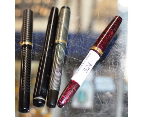 4 VARIOUS VINTAGE PENS, CONWAY STEWART ETC     