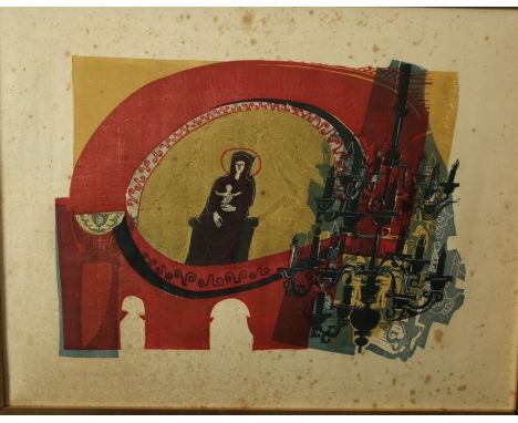 Julia Ball (British, 1930) - Santa Sophia, Thessalonicka, limited edition lithograph, signed and dated 64, edition number 3/1