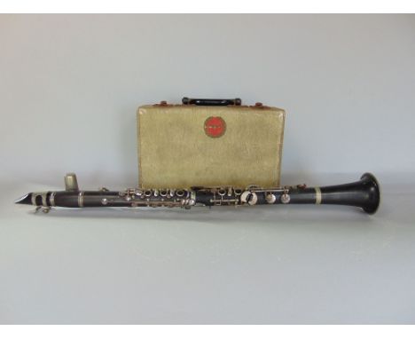 Ebony Kriegsman clarinet, in a Selmer case
